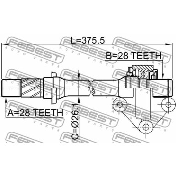 Приводной вал FEBEST 0512-CP-1
