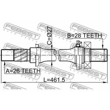 Приводной вал FEBEST 0512-M316AT-1