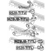 Несущий / направляющий шарнир FEBEST 0520-TITL