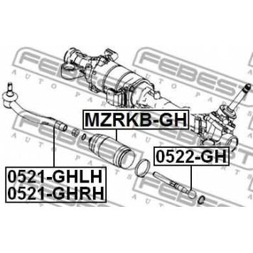 Наконечник поперечной рулевой тяги FEBEST 0521-GHRH-1