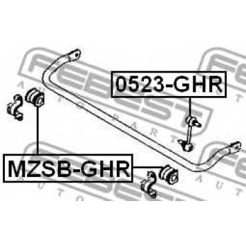 Тяга / стойка стабилизатора FEBEST 0523-GHR-1