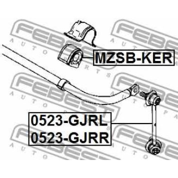 Тяга / стойка стабилизатора FEBEST 0523-GJRR