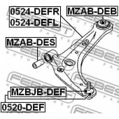 Рычаг независимой подвески колеса FEBEST 0524-DEFR