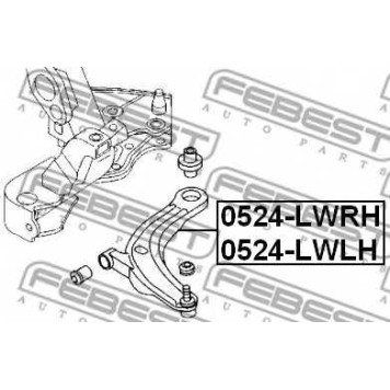 Рычаг независимой подвески колеса FEBEST 0524-LWLH-1