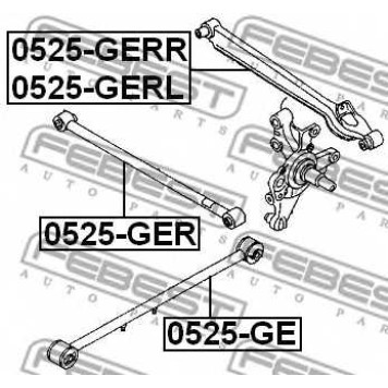 Рычаг независимой подвески колеса FEBEST 0525-GER-1