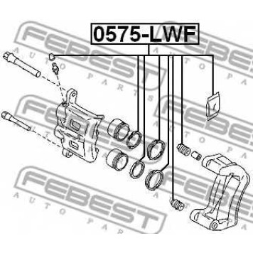 Ремкомплект тормозного суппорта FEBEST 0575-LWF
