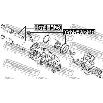 Ремкомплект тормозного суппорта FEBEST 0575-MZ3R