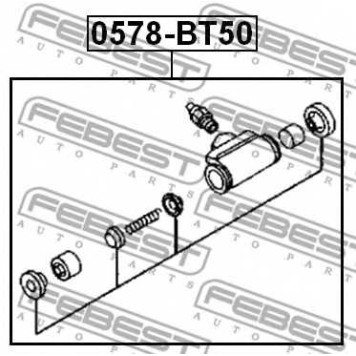 Колесный тормозной цилиндр FEBEST 0578-BT50