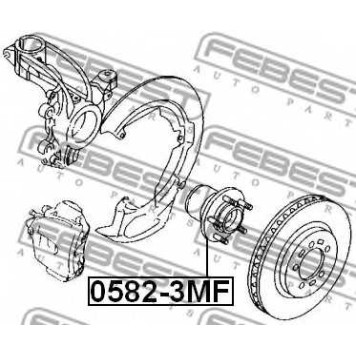 Ступица колеса FEBEST 0582-3MF