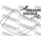 Монтажный комплект, капот двигателя FEBEST 0599-GGLH