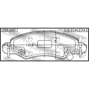 Колодки тормозные дисковые передний для SUZUKI WAGON R+(MM) <b>FEBEST 0701-WRF</b>