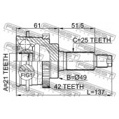 Шарнир приводного вала FEBEST 0710-018A42