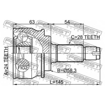 Шарнир приводного вала FEBEST 0710-GVJBR-1