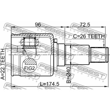 Шарнир приводного вала FEBEST 0711-GVJBRH-1