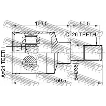 Шарнир приводного вала FEBEST 0711-LNLH