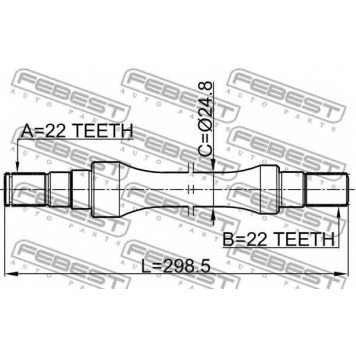 Приводной вал FEBEST 0712-BAL-1