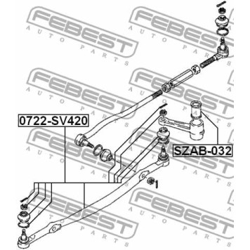Осевой шарнир рулевой тяги FEBEST 0722-SV420-2