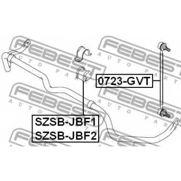 Тяга / стойка стабилизатора FEBEST 0723-GVT