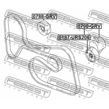Натяжитель ремня FEBEST 0790-GRV-1