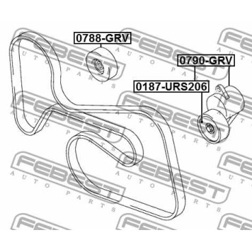Натяжитель ремня FEBEST 0790-GRV-3