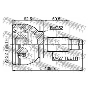 Шарнир приводного вала FEBEST 0810-B13MT-1