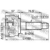 Шарнир приводного вала FEBEST 0810-B9R