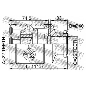 Шарнир приводного вала FEBEST 0811-1001