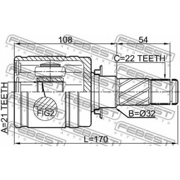 Шарнир приводного вала FEBEST 0811-G11