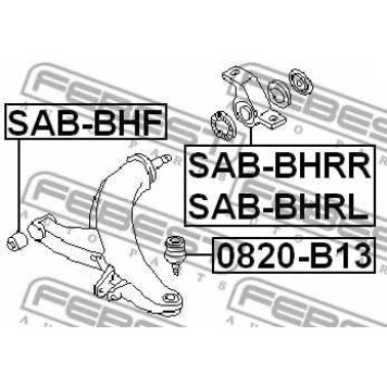 Несущий / направляющий шарнир FEBEST 0820-B13