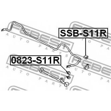 Тяга / стойка стабилизатора FEBEST 0823-S11R