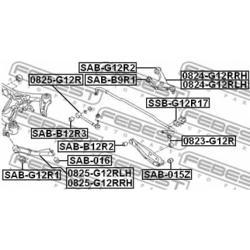 Рычаг независимой подвески колеса FEBEST 0824-G12RLH-1