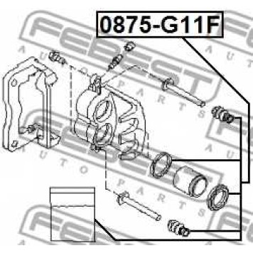 Ремкомплект тормозного суппорта FEBEST 0875-G11F