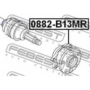 Ступица колеса FEBEST 0882-B13MR