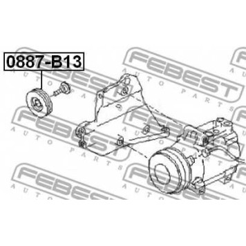Ролик натяжной ремня кондиционера FEBEST 0887-B13