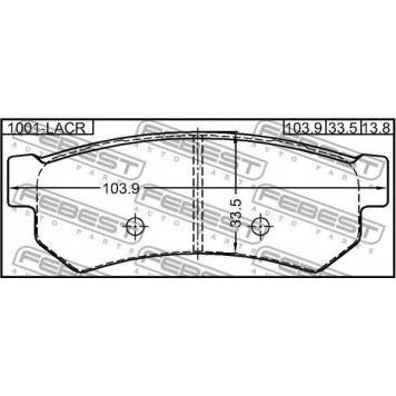 Колодки тормозные дисковые задний <b>FEBEST 1001-LACR</b>-1