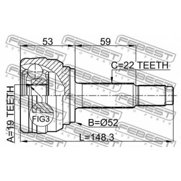 Шарнир приводного вала FEBEST 1010-AV