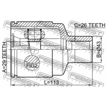 Шарнир приводного вала FEBEST 1011-EVATRH