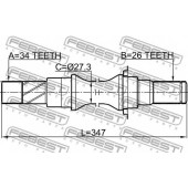 Приводной вал FEBEST 1012-V200MTRH