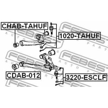 Несущий / направляющий шарнир FEBEST 1020-TAHUF-1