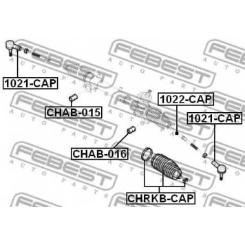Наконечник поперечной рулевой тяги FEBEST 1021-CAP