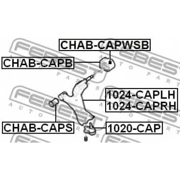 Рычаг независимой подвески колеса FEBEST 1024-CAPRH