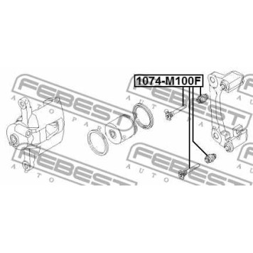 Направляющий болт корпуса скобы тормоза FEBEST 1074-M100F-1
