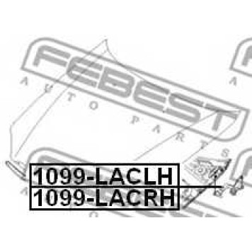 Монтажный комплект, капот двигателя FEBEST 1099-LACLH