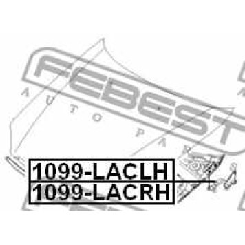 Монтажный комплект, капот двигателя FEBEST 1099-LACRH-2