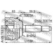 Шарнир приводного вала FEBEST 1110-006A47