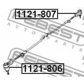 Наконечник поперечной рулевой тяги FEBEST 1121-807-1