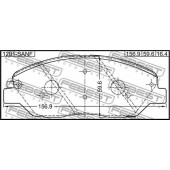 Колодки тормозные дисковые передний <b>FEBEST 1201-SANF</b>