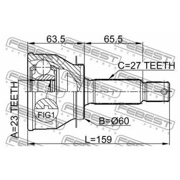 Шарнир приводного вала FEBEST 1210-006-1