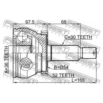 Шарнир приводного вала FEBEST 1210-CMATA52-1