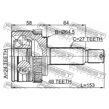 Шарнир приводного вала FEBEST 1210-IX35A48-2